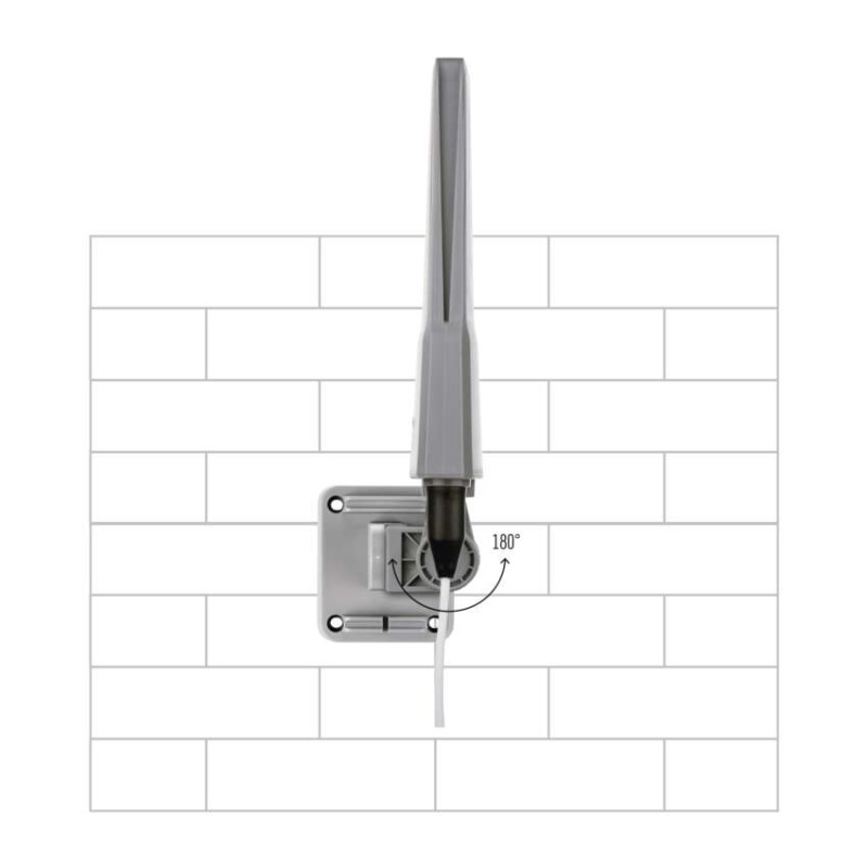 Antena zewnętrzna EM-VO6, 0–80 km DVB-T2, DAB, filtr LTE/4G
