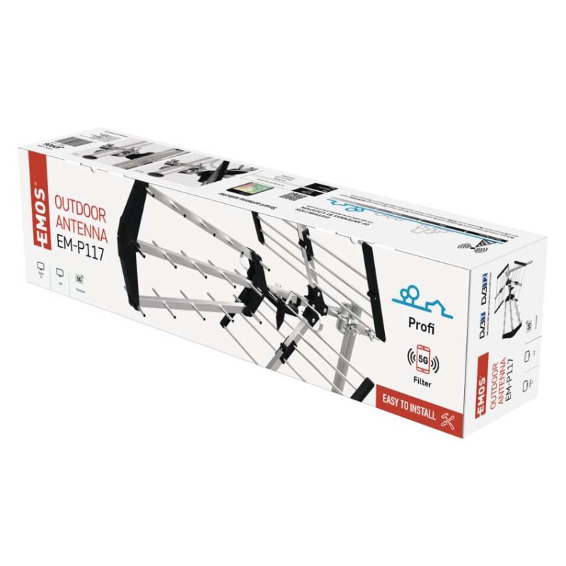 Außenantenne PROFI EM-P117, DVB-T2, LTE/4G/5G Filter