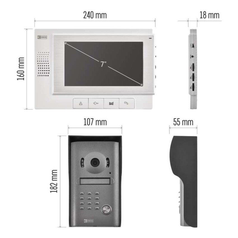 EMOS Videó kaputelefon szett RL-03