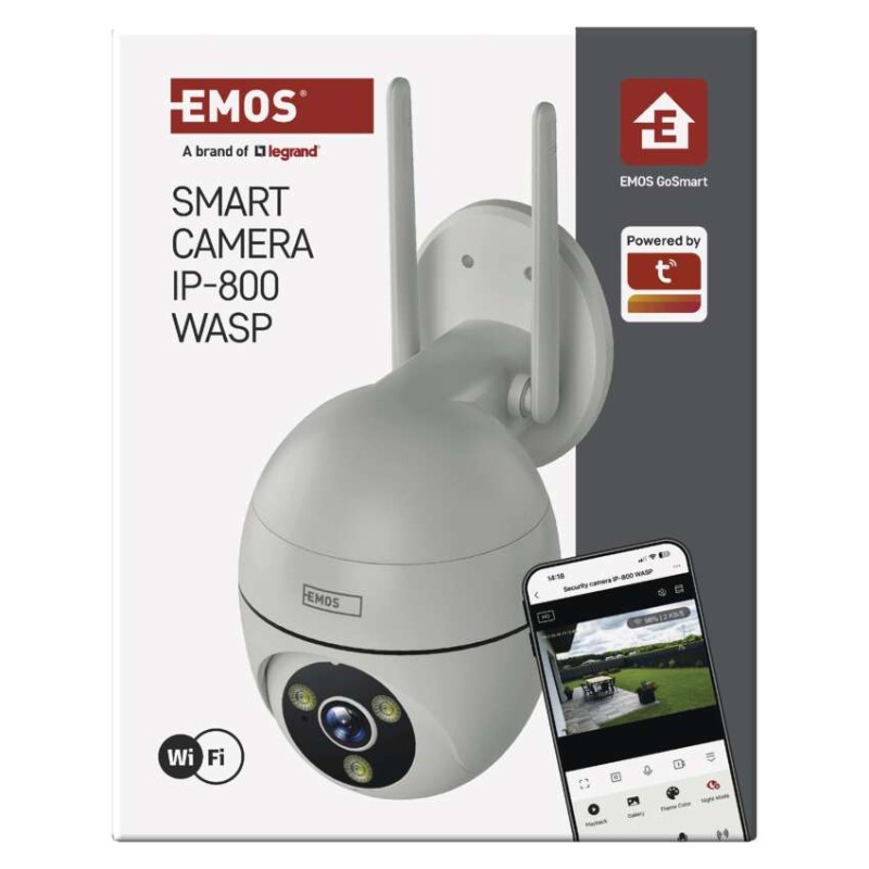 GoSmart Vonkajšia otočná kamera IP-800 WASP s WiFi, biela