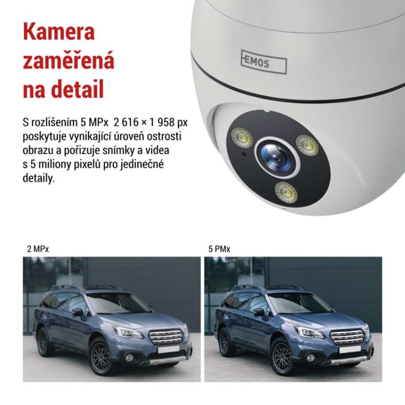 GoSmart Venkovní otočná kamera IP-800 WASP s WiFi, bílá