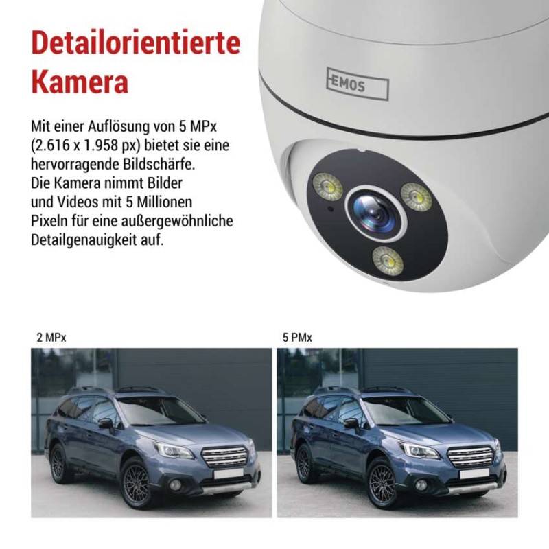 GoSmart Rotierende Outdoor IP Kamera mit WiFi IP-800 WASP, weiß