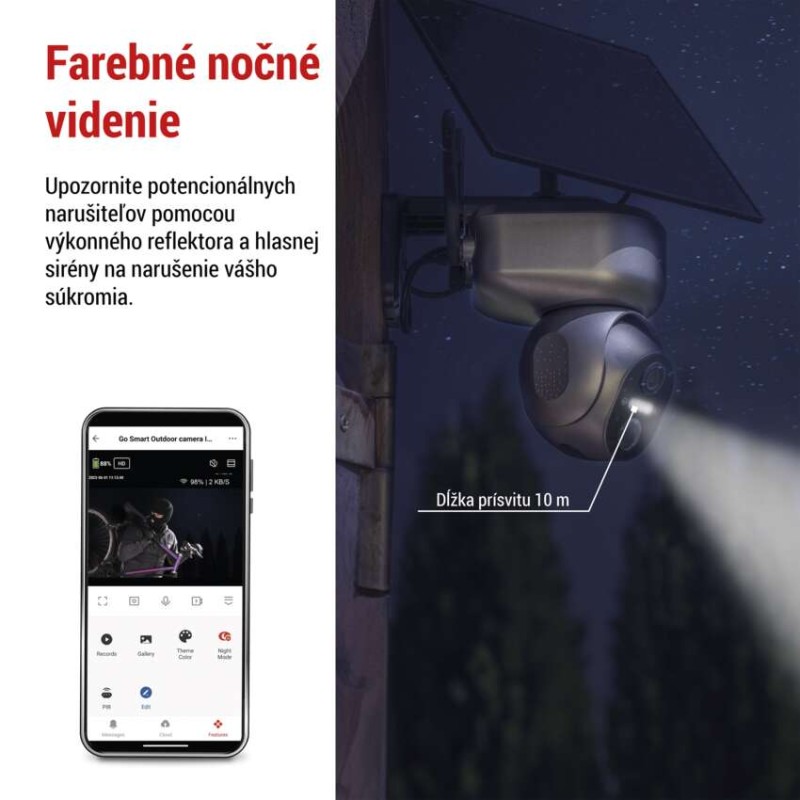 GoSmart Vonkajšia otočná kamera IP-6000 OWL s 4G/LTE, šedá