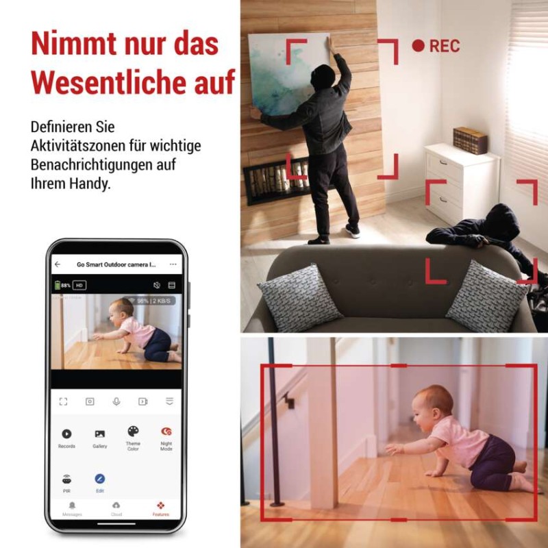GoSmart Rotierende Überwachungskamera IP-220W mit WiFi