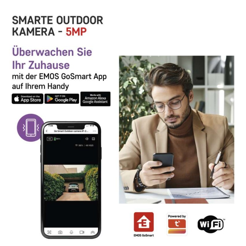 GoSmart Outdoor IP Kamera mit WiFi IP-210 SNAP, batteriebetrieben