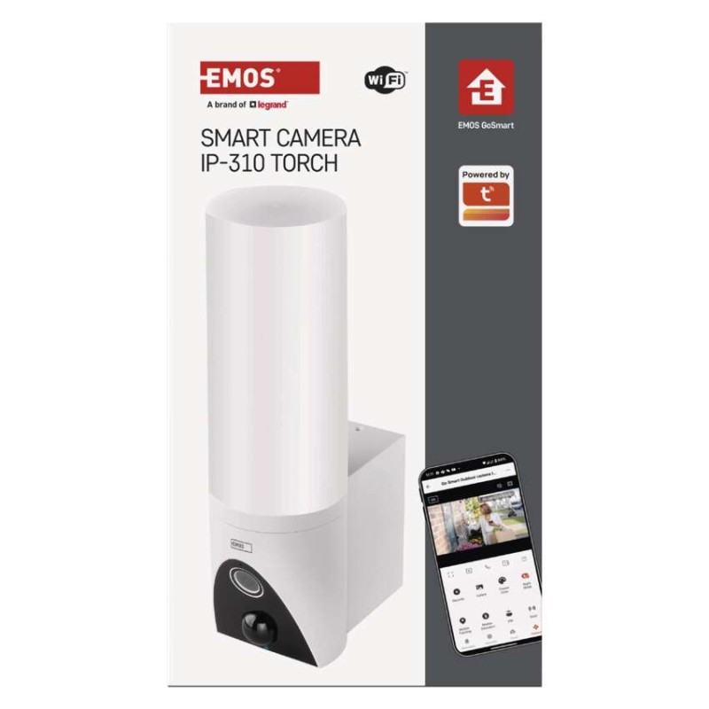 GoSmart Kamera zewnętrzna obrotowa IP-310 TORCH z WiFi i lampą, biała