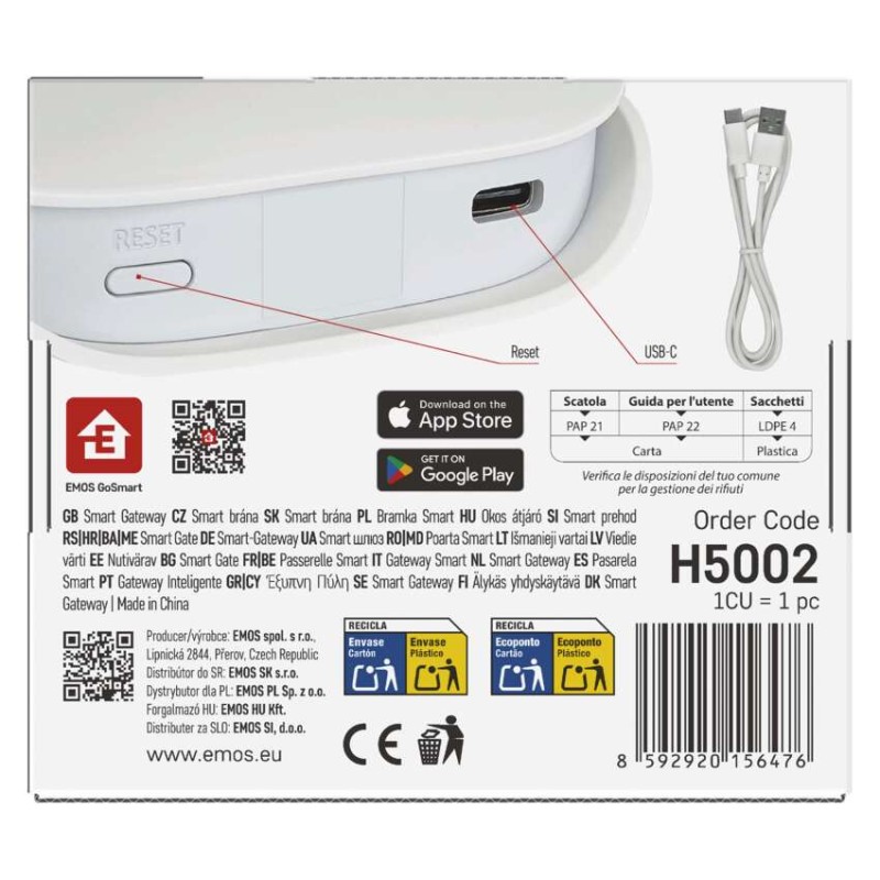 GoSmart Multifunkčná ZigBee brána IP-2000Z s Bluetooth a WiFi