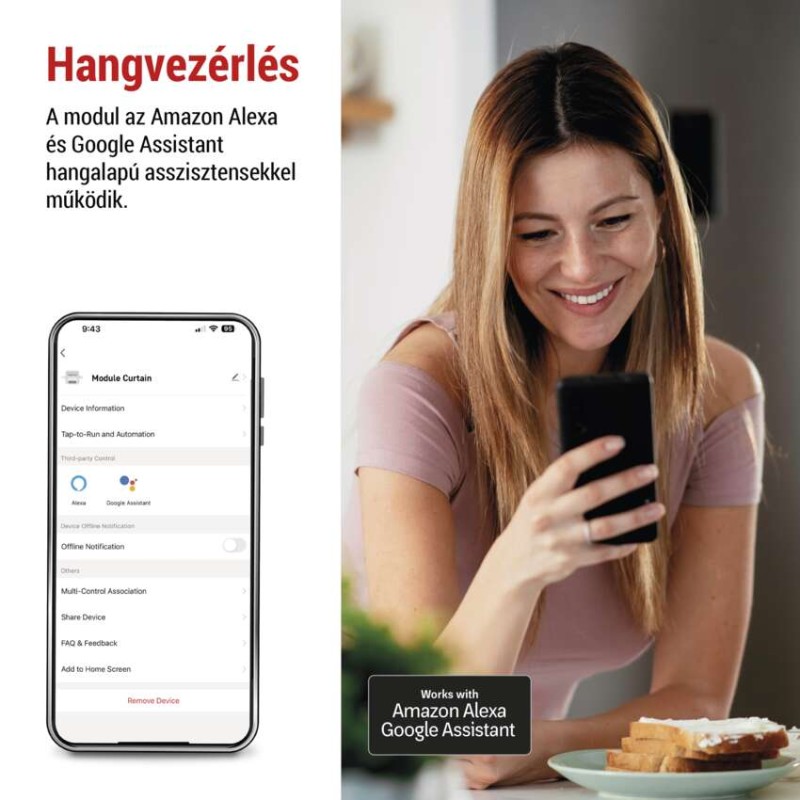 GoSmart motoros modul IP-2121CZ, ZigBee, 1 csatornás