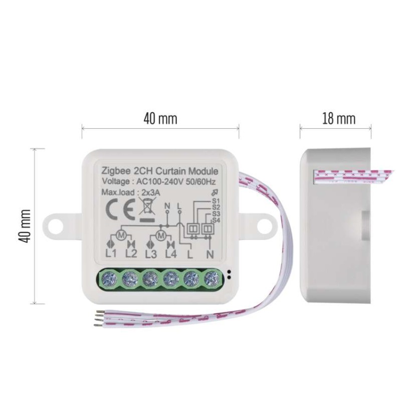 GoSmart Moduł rolety IP-2122CZ, ZigBee, 2-kanałowy