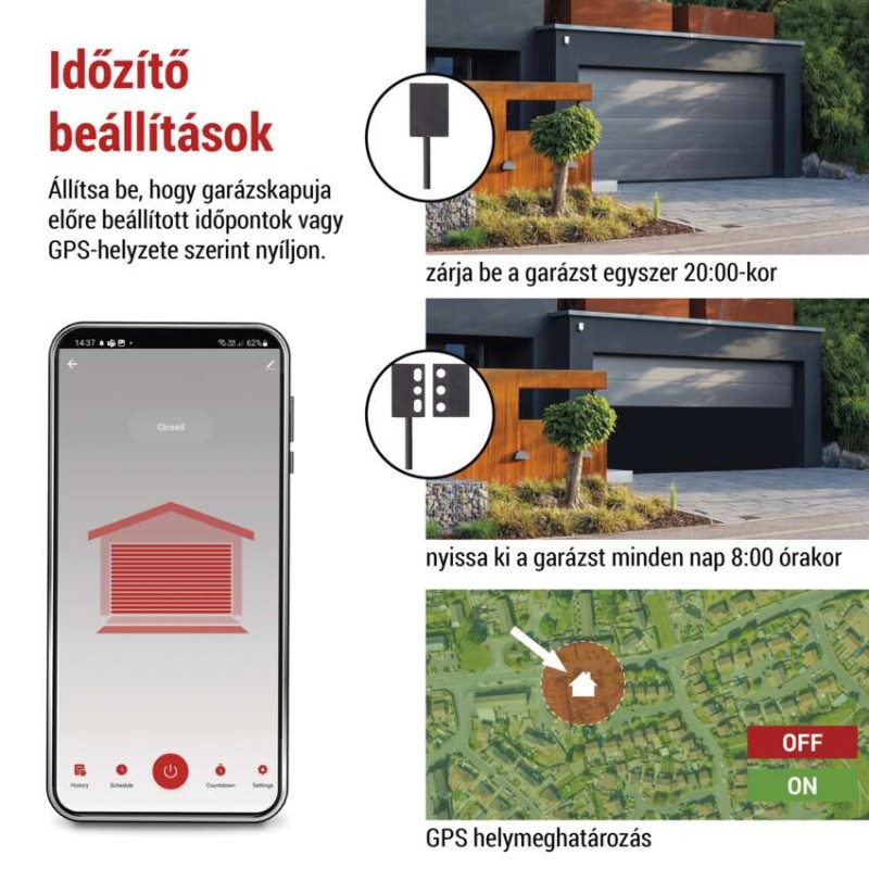 GoSmart modul a garázskapu vezérléséhez IP-2131SW, WiFi