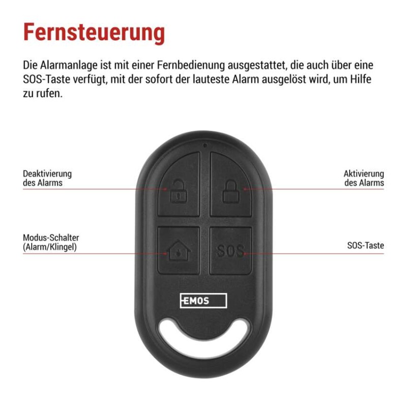 Alarm mit Bewegungsmelder EM‑125L PROTECTOR