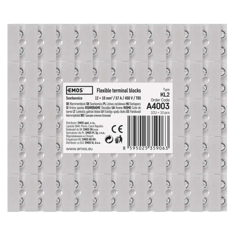 Lüsterklemme 12x10,0 mm weiss