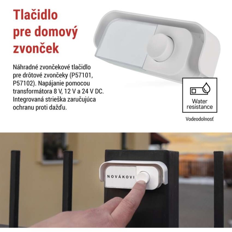 Náhradné tlačidlo k drôtovým zvončekom P57101, P57102