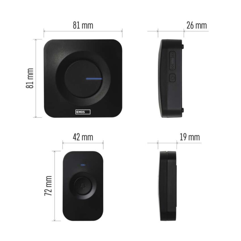Vezeték nélküli csengő P5728, 3x AAA