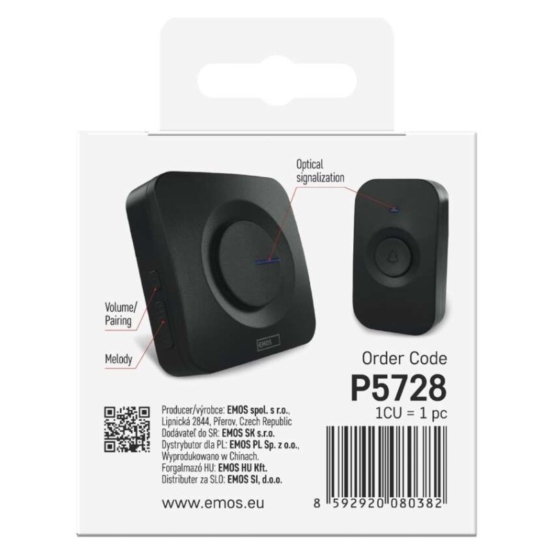 Vezeték nélküli csengő P5728, 3x AAA