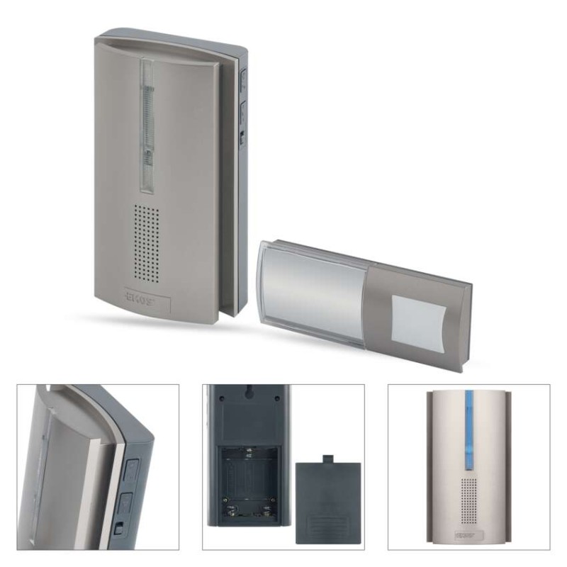 Dzwonek bezprzewodowy DC, 3× AA, repeater