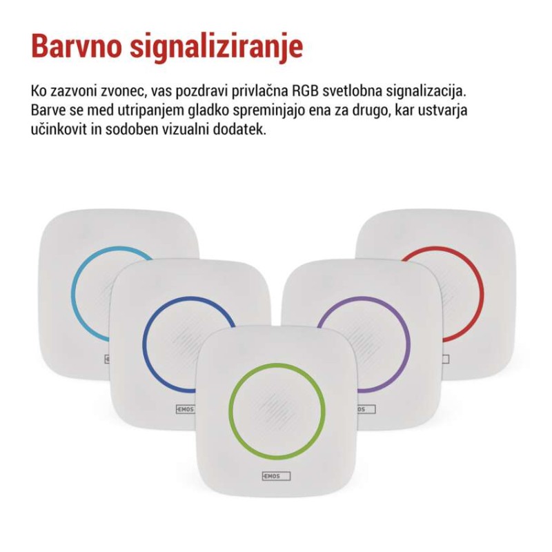 Brezžični hišni zvonec P5736, 3× AA