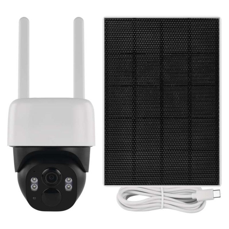 GoSmart Kamera zewnętrzna IP-1200 WASP z WiFi, akumulatorem i panelem solarnym