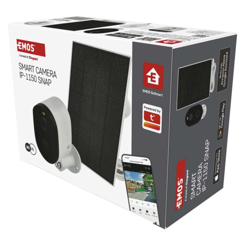 GoSmart Kamera zewnętrzna IP-1150 SNAP z WiFi, akumulatorem i panelem solarnym