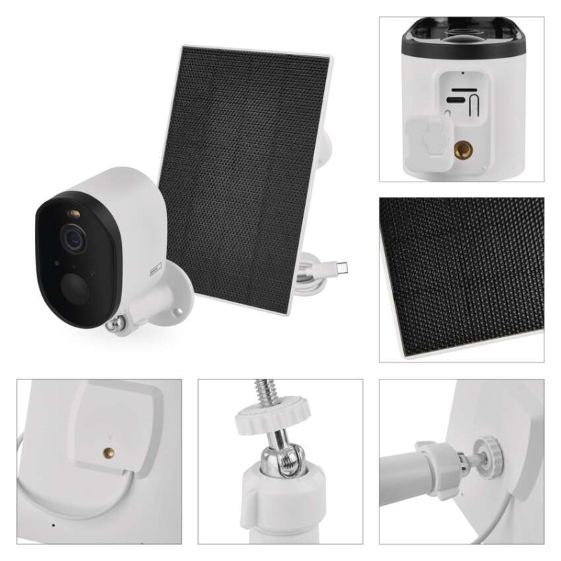 GoSmart Kamera zewnętrzna IP-1150 SNAP z WiFi, akumulatorem i panelem solarnym