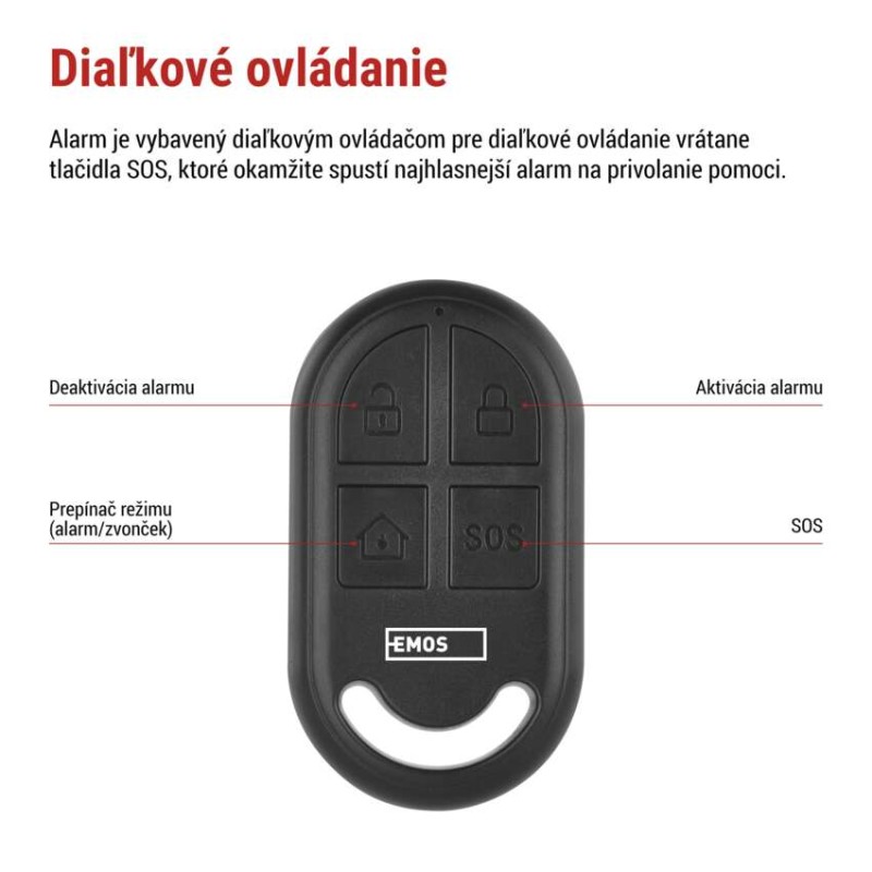 Alarm s pohybovým senzorom EM‑125L PROTECTOR