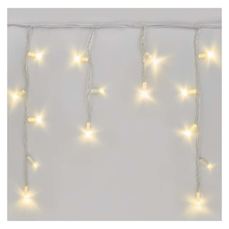 Profi LED Verbindungskette, blinkend, weiß – Eiszapfen, 3 m, Außen, warm-weiß
