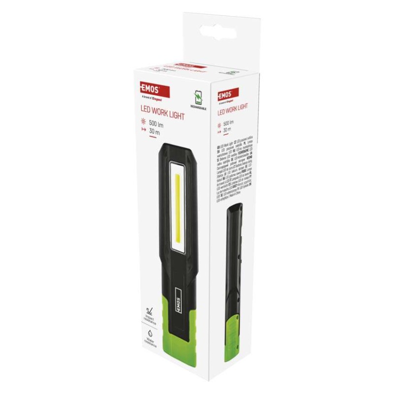 COB LED+LED nabíjecí svítilna P4546, 500 lm, 2000 mAh
