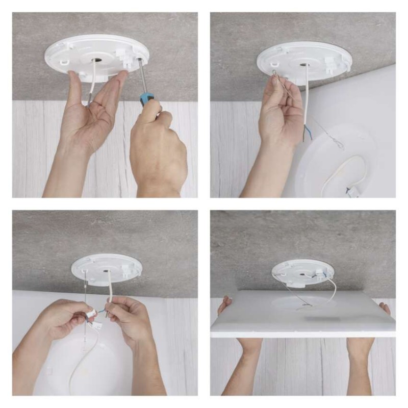 LED gaismeklis FLORI kvadrāts, balts, 18W, neitrāli balts