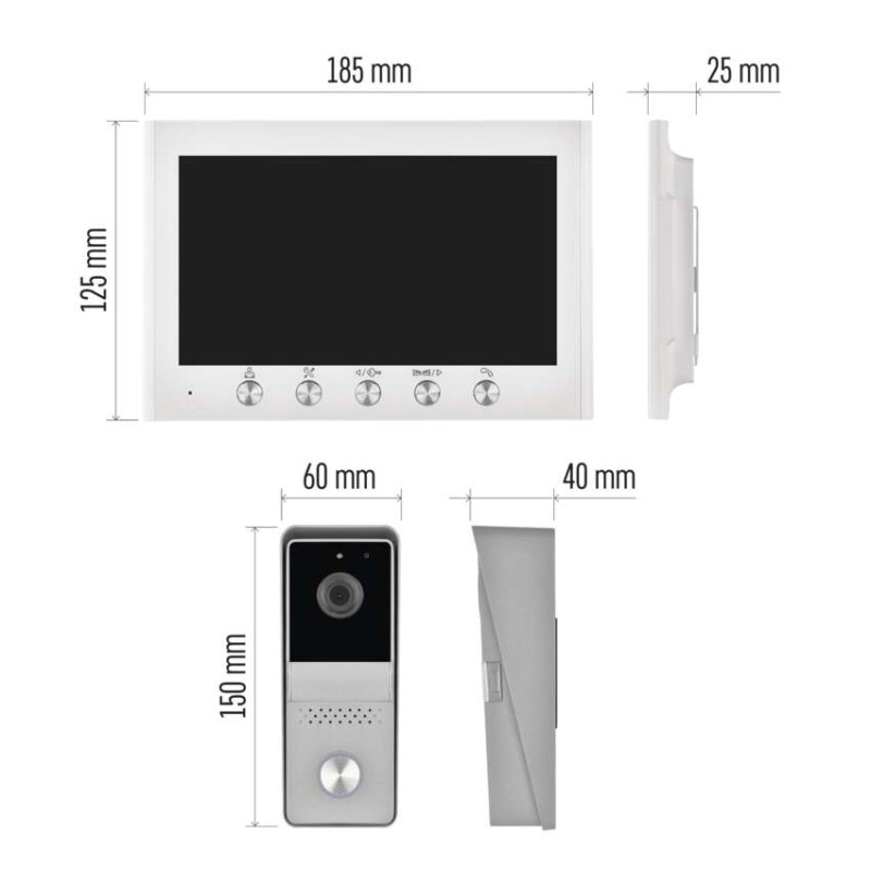 EM-04Z 2WIRE mājas video durvju telefona komplekts
