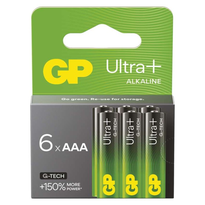 Alkalická baterie GP Ultra Plus AAA (LR03) 6 ks