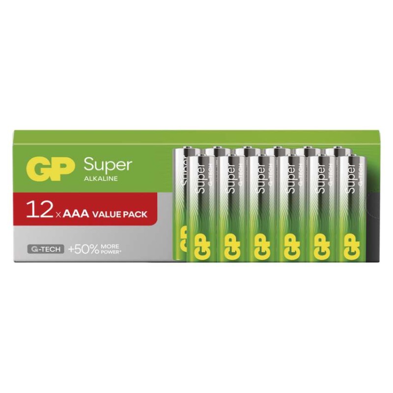 Alkalická baterie GP Super AAA (LR03), 288 ks, display box