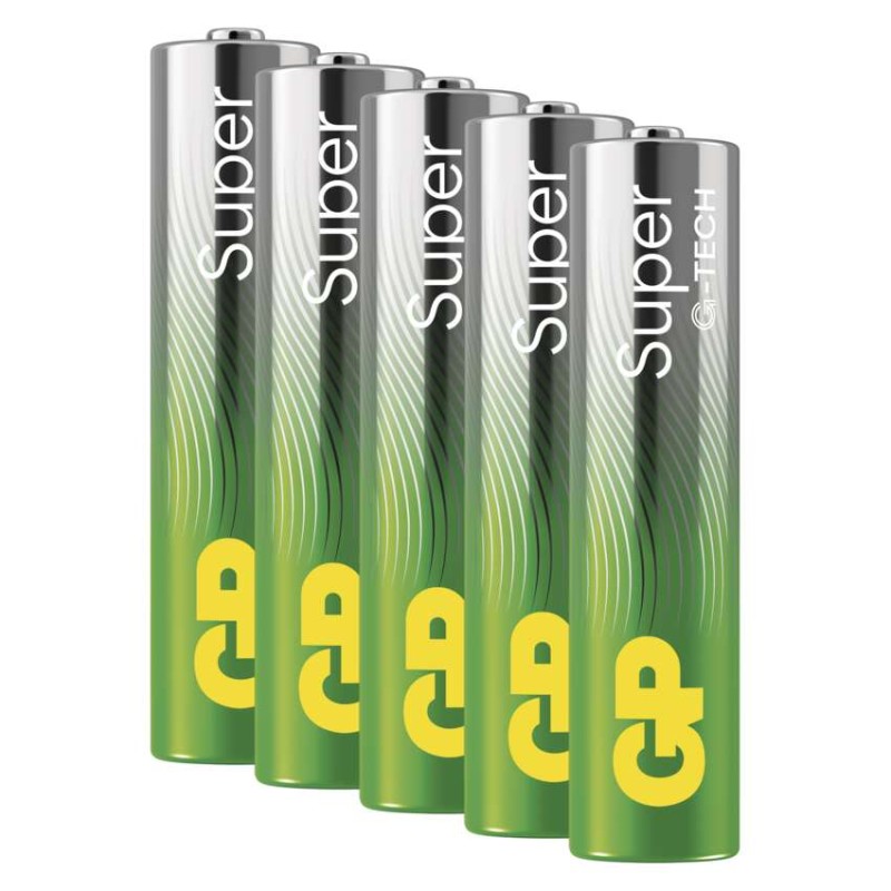 Alkalická baterie GP Super AAA (LR03) 5 ks