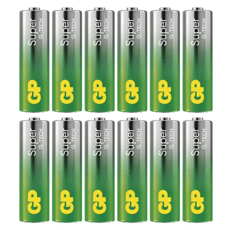 Alkalická batterie GP Super AA (LR6), 288 ks, display box