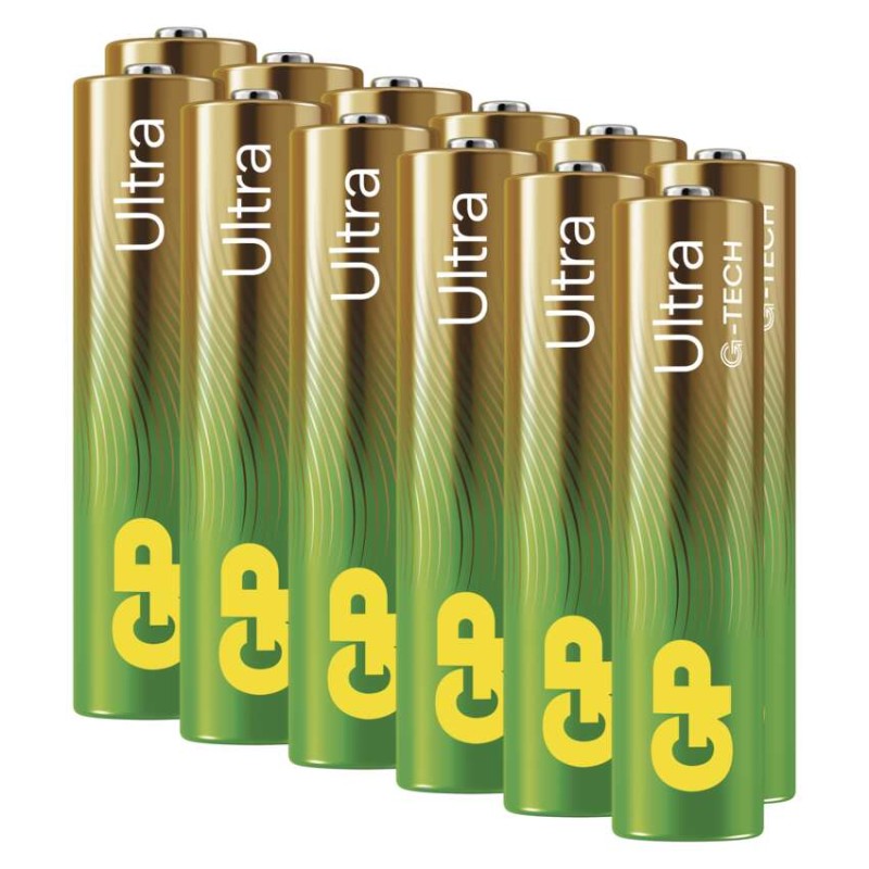 Alkalická baterie GP Ultra AAA (LR03) 12 ks