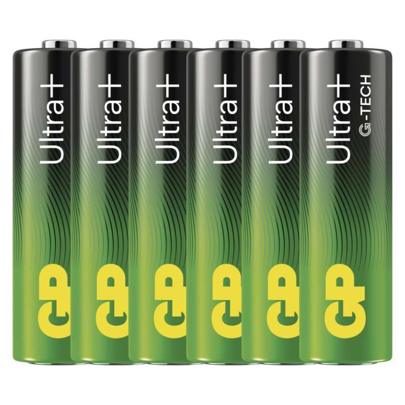 Alkalická baterie GP Ultra Plus AA (LR6), 6 ks