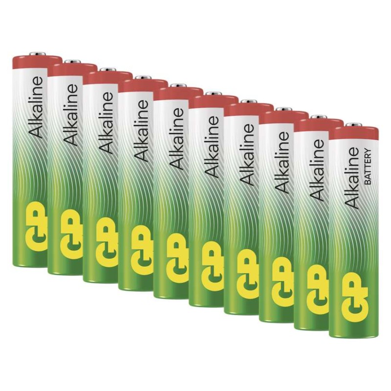 Alkalická baterie GP Alkaline AAA (LR03), 10 ks