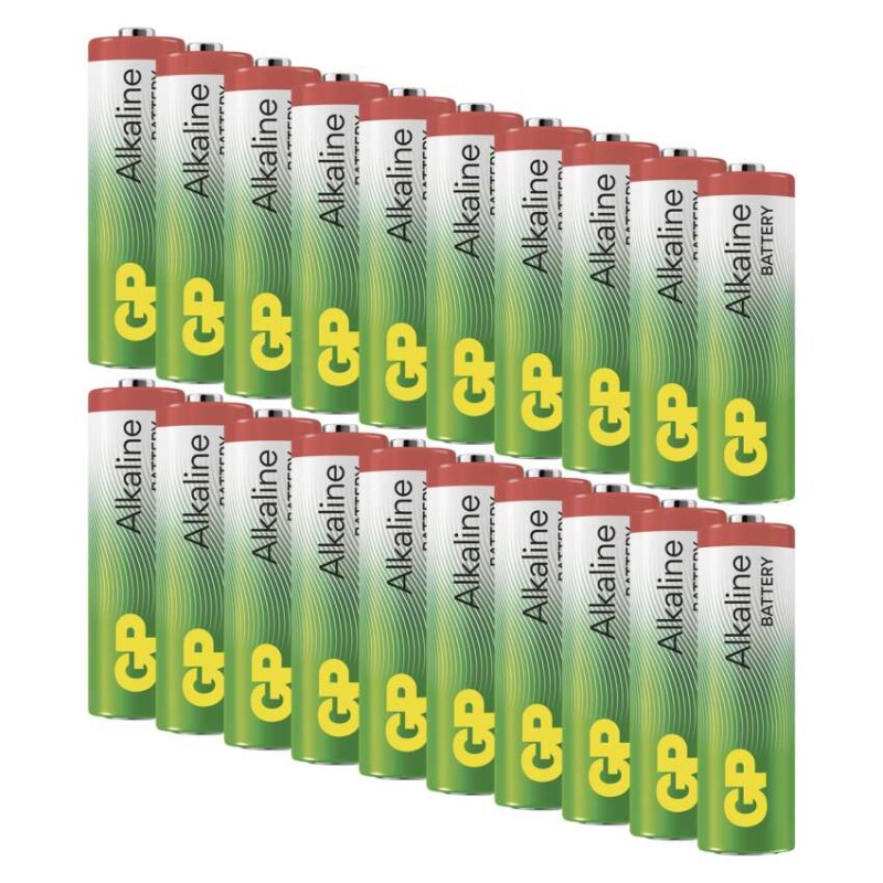 Alkalická baterie GP Alkaline AA (LR6), 20 ks