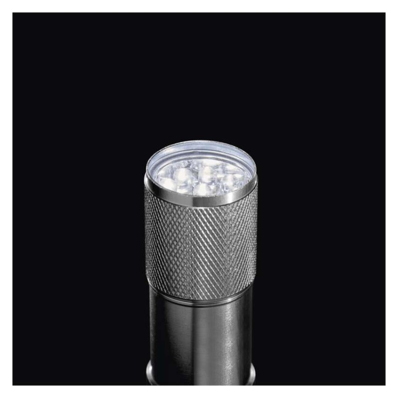LED ruční kovová svítilna P3848A, 50 lm, 3× AAA, 24 ks, display box