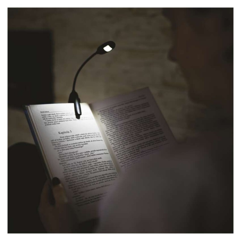 LED svítilna na čtení, 10 lm, 1× AAA