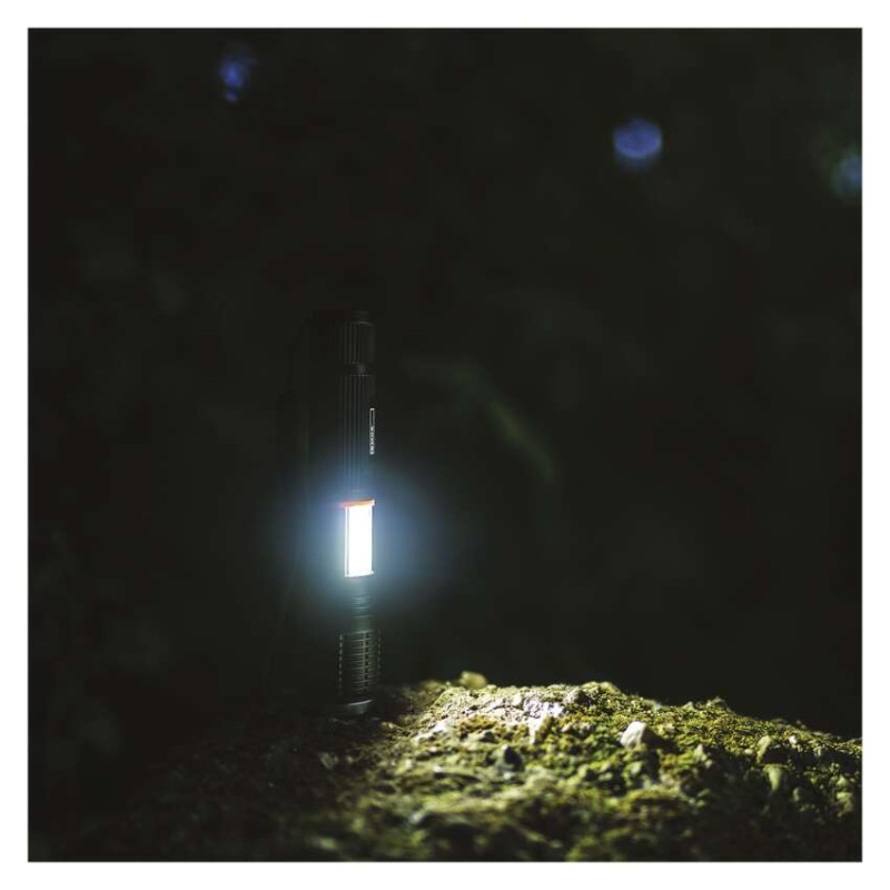 COB LED + LED ruční svítilna P3111, 230 lm, 3× AAA, fokus