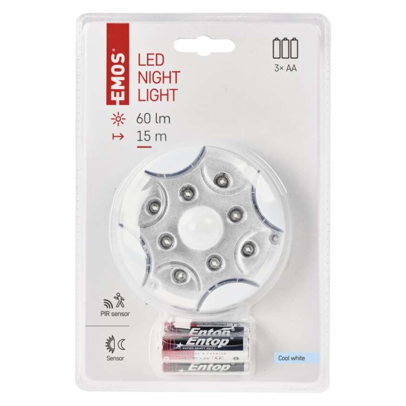 LED noční světlo P3310K s pohybovým čidlem na 3× AA