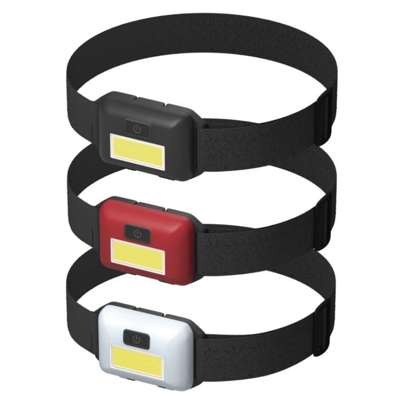 COB LED čelovka P3538, 110 lm, 3× AAA, 12 ks, display box