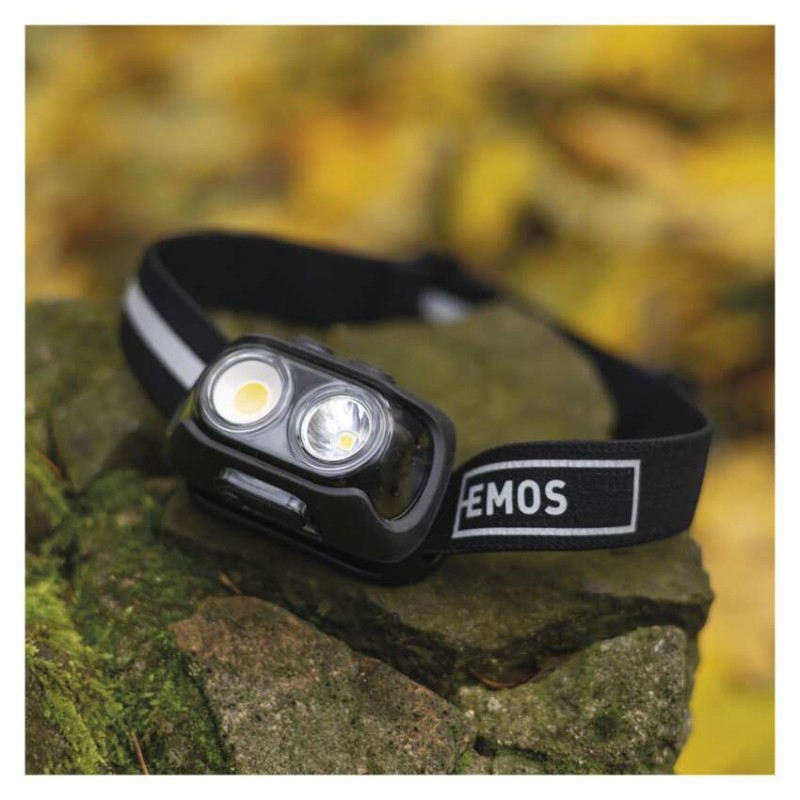 COB LED nabíjecí čelovka P3542, 500lm, 130m, Li-pol 1200 mAh
