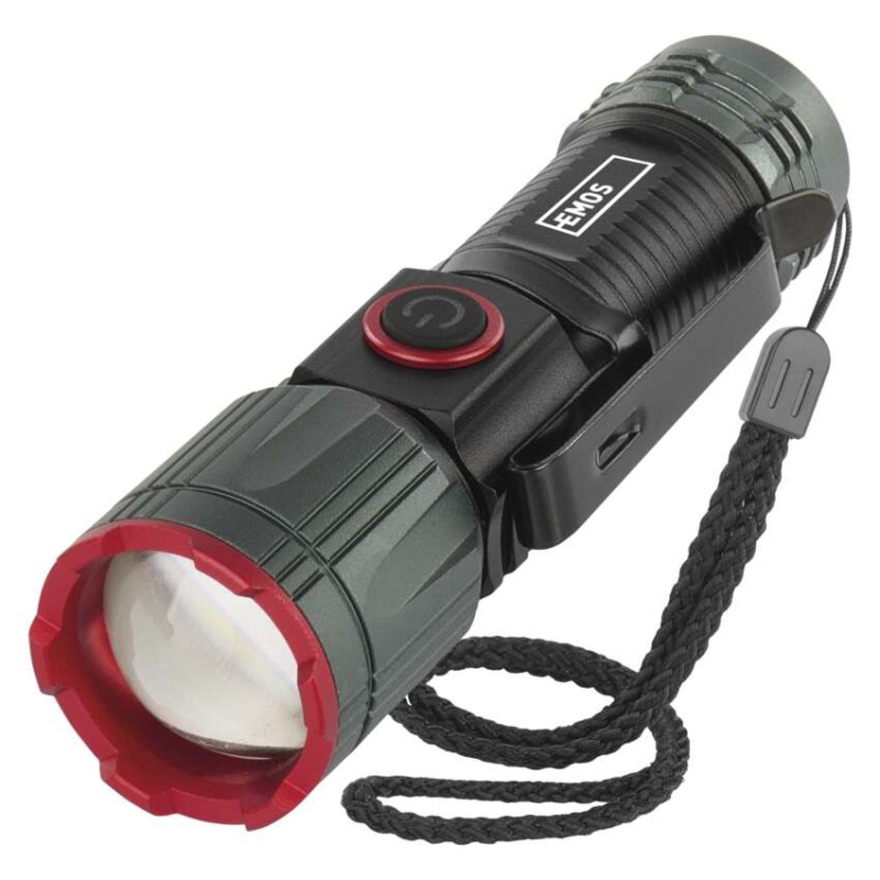 LED nabíjecí kovová svítilna 300 lm, 700 mAh
