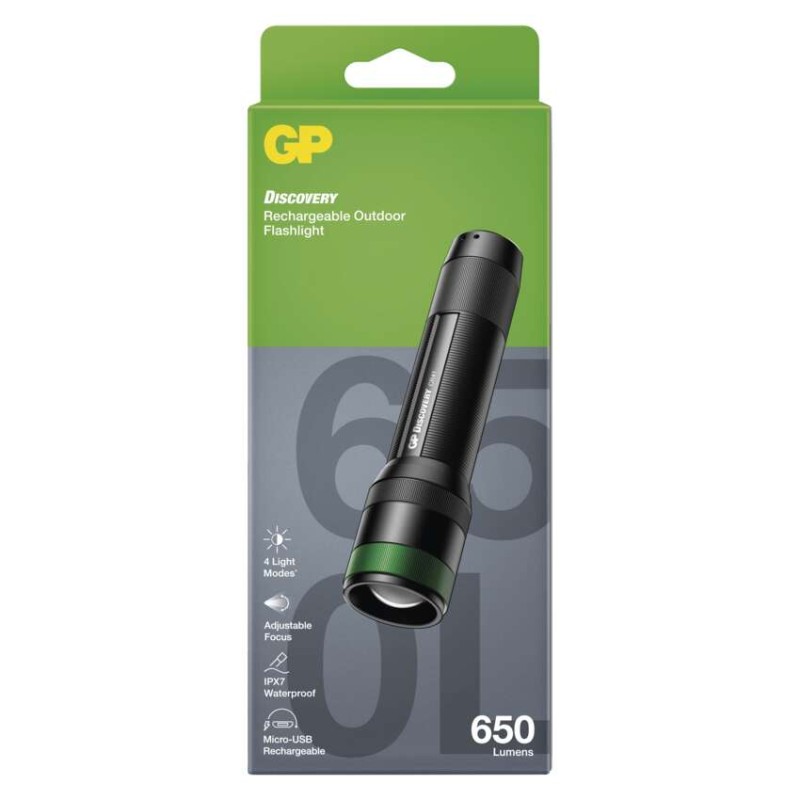 LED nabíjecí ruční svítilna GP Discovery CR41, 650 lm