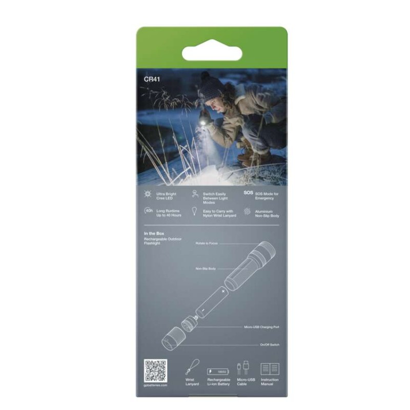 LED nabíjecí ruční svítilna GP Discovery CR41, 650 lm