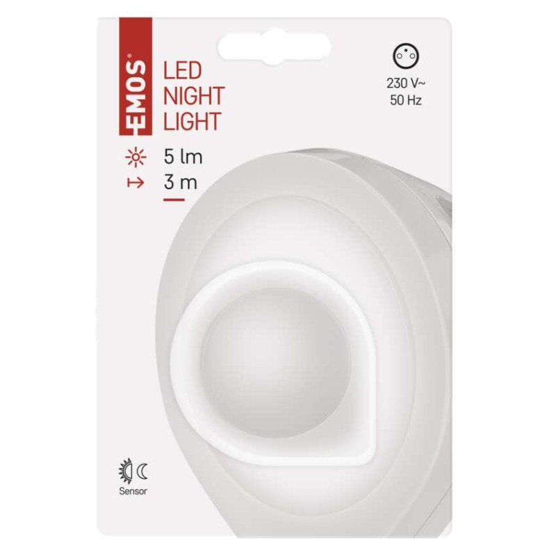 LED noční světlo P3314 s fotosenzorem do zásuvky