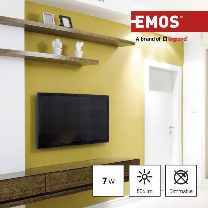 LED žárovka Classic MR16 / GU10 / 7 W  (60 W) / 806 lm / studená bílá