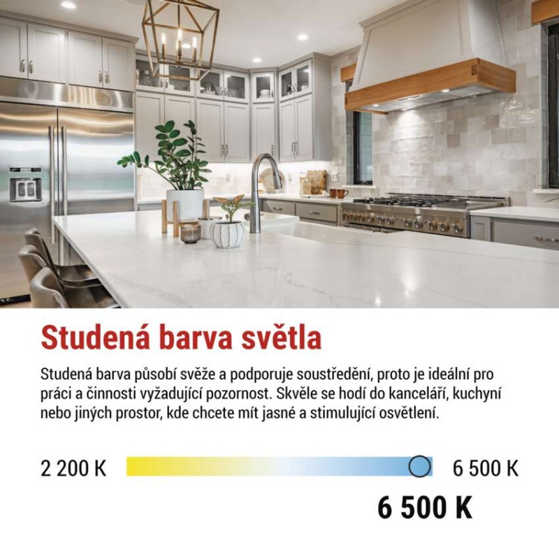 LED žárovka Classic MR16 bílá / GU10 / 4 W (39 W) / 450 lm / studená bílá