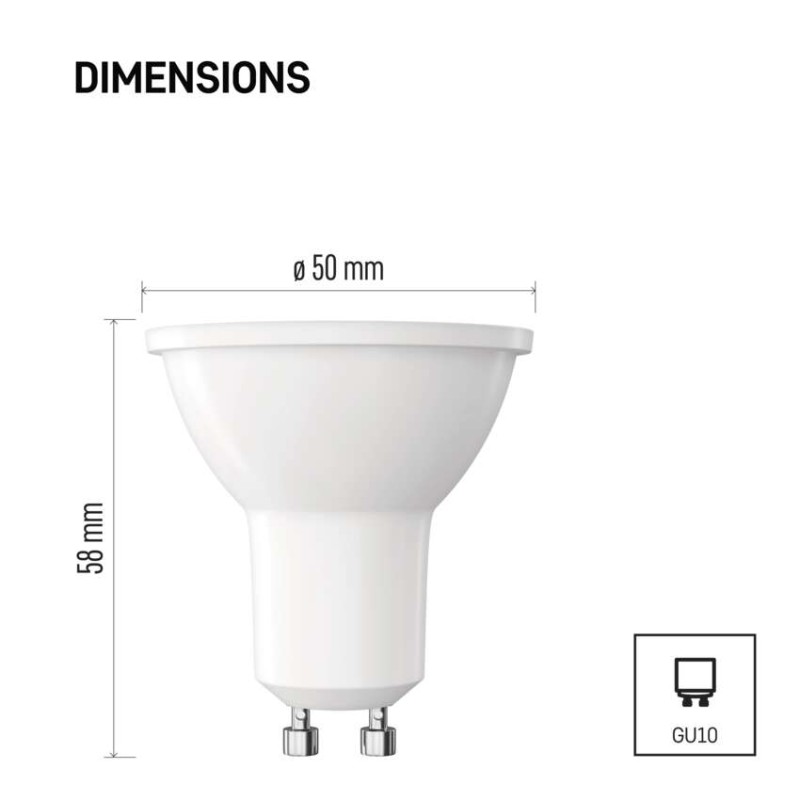 LED žárovka Classic MR16 / GU10 / 7 W (60 W) / 806 lm / teplá bílá